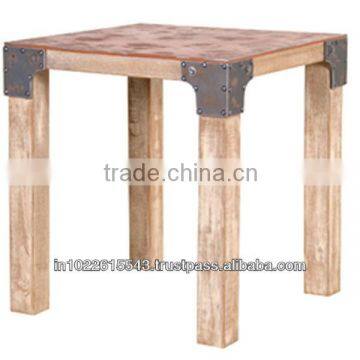 Rustic wood Side table , Metal wood bedside table cheap side tables