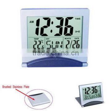 CE folding travel alarm clock