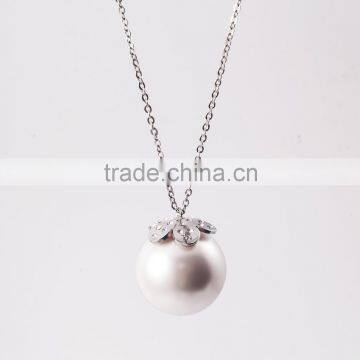 New Design Zircon Stainless Steel Pearl Pendant Designs