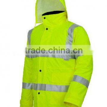 hi vis waterproof long sleeves reflective jackets with pockets