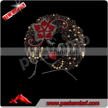 Beautiful Afro Girl Rhinestone Transfer Iron On For T-shirt