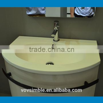 Popular decoration solid surface wash hand basin pedestal