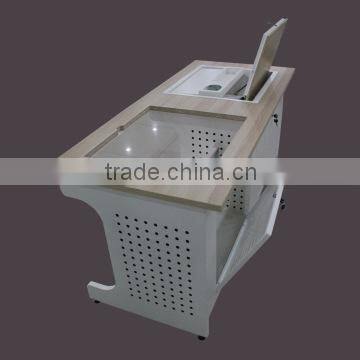 2 Person Seat Multifunctional Classroom Furniture Flip-up Computer Table