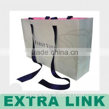 2015 Newest Extra Link Wholesale Customized Colorful Display Top Sale Luxury Paper Shopping Bag With Handles