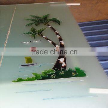 PVC decoration inner door art glass