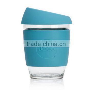 2016 Beautiful Design Glass Reusable Coffee Cup Sleeve-blue/pink/green photo-3