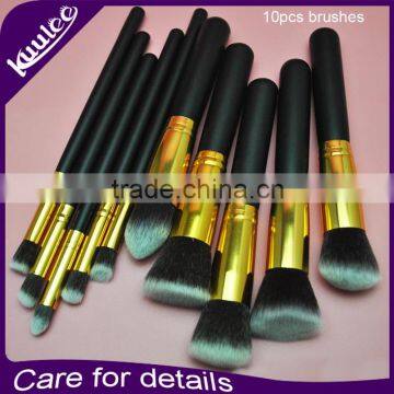 Wholesale Hot Sale 10pcs/set wooden face brush makeup