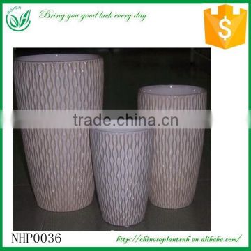 Decoration Cream Color Ceramic Flower Pot