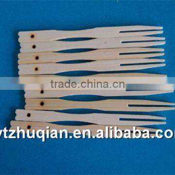 Natural bamboo fruit forks and knife