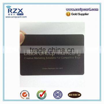 0.35mm thickness black famous stainless steel card metal business card