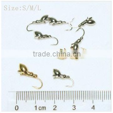 Unique Chinese small barbe hook tungsten ice jig