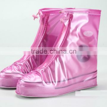 very cheap fashion non-disposable causal flat sole pvc rain shoe covers