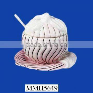 Decorative exotic ceramic jelly serving dish