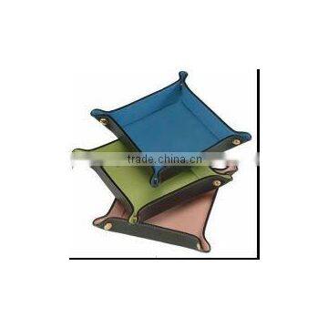 Square PU Leather Tray/Home Storage Tray