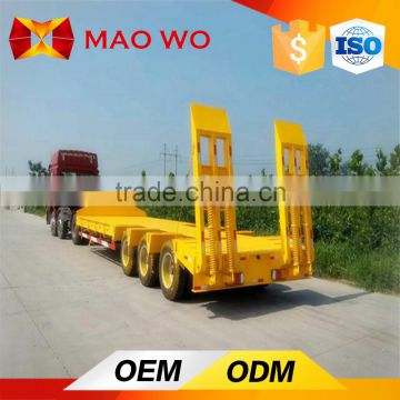 3 axle high flatbed low bed semi trailer truck for sale