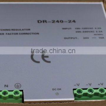 220v/110v ac to dc 240w 24v 4.10A led power supply DR-240-24