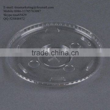 Custom Disposable Clear Plastic Cold Drink Cup Lid With Straw Slot for 16,20 and 24oz Cup photo-6