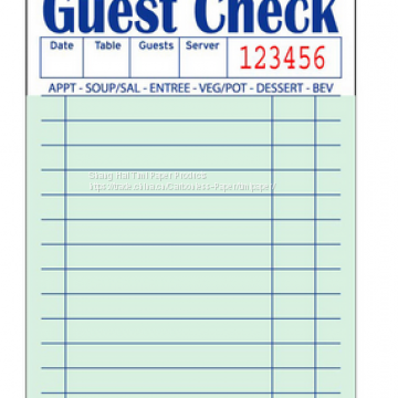 1part Bond Paper Guest Check CT-G3616 photo-2
