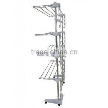 Foldable Laundry Drying Clothes Rack SS Tube With 4 Tiers photo-2