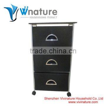 3 tier colorful plastic drawer trolley