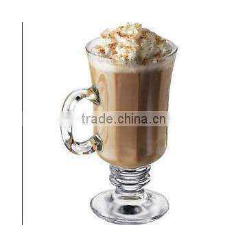 Haonai Wholesale Irish Coffee Milk Latte Juice Goblet Cup Cafe Glassware Glass Mug photo-4