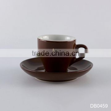 Custom espresso cup and saucer, ceramic coffee cup