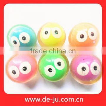 Small Eyes Printed Bouncing Flashing Light Ball Toy