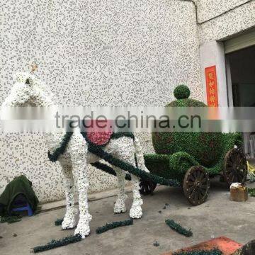 CHY100902 Wholesale Topiary Animal Frame/artificial Boxwood Animal Sculpture photo-2