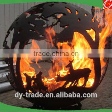 Art Sculpture Carbon Steel Fire Pits ,steel Sphere Fire Pits for Outdoor Decoration photo-3