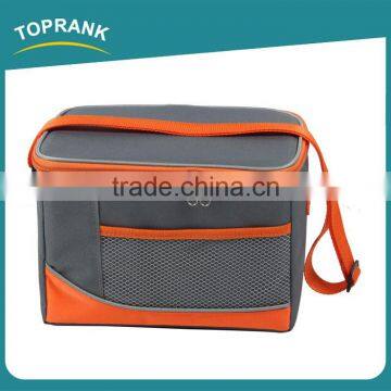 Toprank High Quality Outdoor Promotional Cheap Ball Shape 600D Insulated 6 Can Lunch Cooler Bag With Zipper photo-2