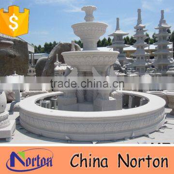 large decorative white marble swan statue garden fountain NTMF-S514S