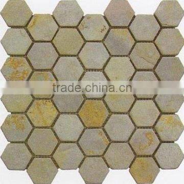 High Quality Yellow Mosaic Stone For Bathroom/Flooring/Wall etc & Mosaic Tiles On Sale With Low Price