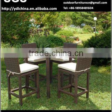 PE rattan patio furniture bar set