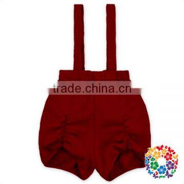 wholesale kids boutique clothing wine cotton strape baby girls kids shorts