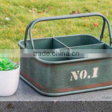 Home Accessories Table Decoration Metal Garden Flower Pot With Double Handles photo-2
