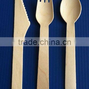 High Quality Free Sample Disposable Wooden Spoon Fork Knife for Party Events Restaraunt Made in China photo-2