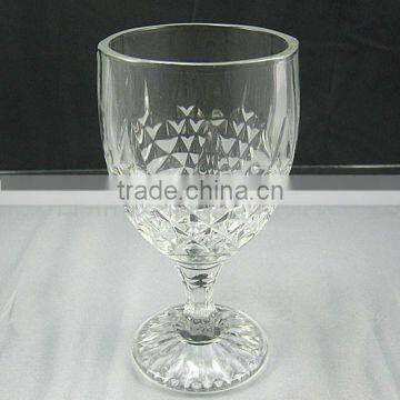 Clear hand-made glass cup