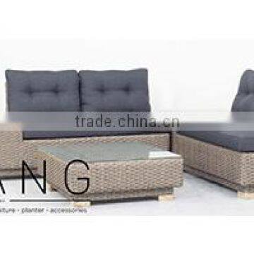 Sunvilla Wicker Furniture Set - Outdoor Patio Sofa Set - Poly Rattan Material