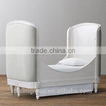 American Style Elegant Cot Baby Bed, New Classical Solid Wood Baby Crib photo-2