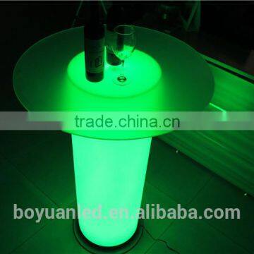 Hot Sale Led Luminous Round-shaped Glass Top Dining Table photo-3