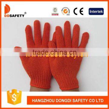 DDSAFETY Orange String Knitted Gloves Cotton Polyester Working Gloves