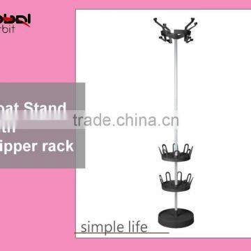 Antique Metal Clothes Rack Shelves in Tree Coat Stand With Umbrella Holder photo-4