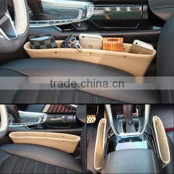 Premium PU Leather Seat Catch Car Seat Slit Pocket Organizer photo-4