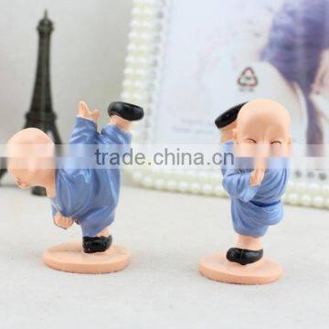 Mini CUTE Fashional Resin Decoration ,Zakka Furnishing Articles Creative Shaolin Kung fu Boy Creative Resin Gifts photo-3
