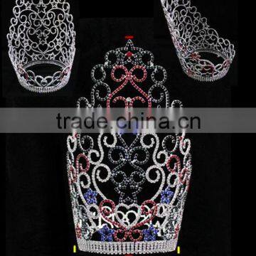 2015 New Large Pageant Fasion Rhinestone Crown H172-128 photo-2