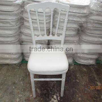 Wooden White Napoleon Chair With Cuhion for Sale photo-4