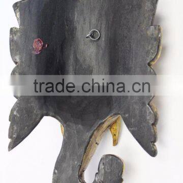 Hand Crafted Wooden Mask of Hindu Lord Ganesh Wall Hanging Made In Nepal photo-4