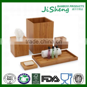 Eco-friendly Bamboo Bathroom Accessories Set