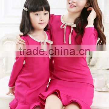 fashion parent-child outfit, mother and daughter dress clothing sets