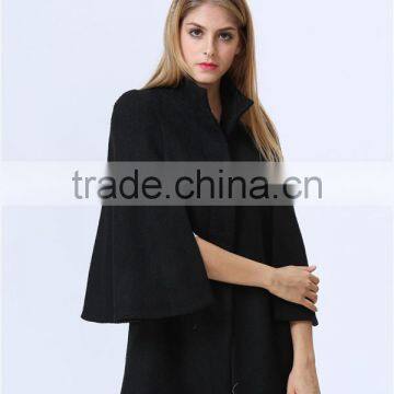 New Arrival Ladies Fashion Design Elegant Winter/Autumn Dolman Cape Coat for Women photo-4